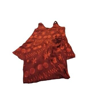 Vintage Gold Label  Victoria Secret Pajama Set Large Long  Stars Red Sheer